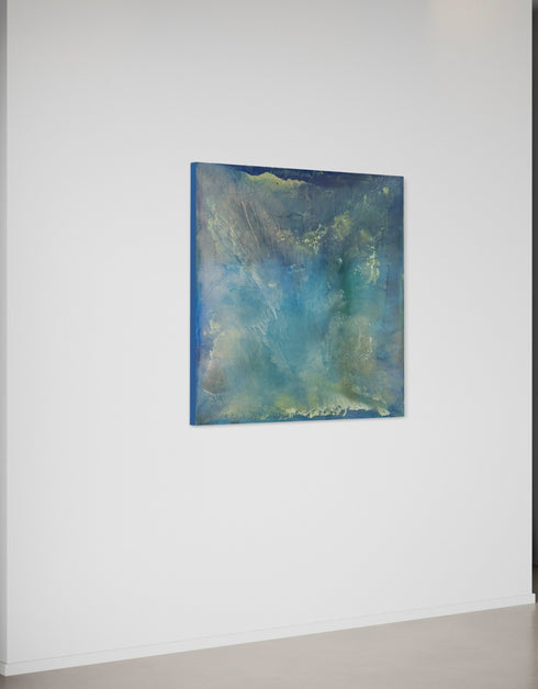 "Abalone" captures the serene beauty of the ocean depths through an abalone shell's iridescence. This diptych's soft aquas and teals mimic nacre's shimmer, offering a calming and reflective escape into natural marvels. Elevate your space with its luminous, calming presence.