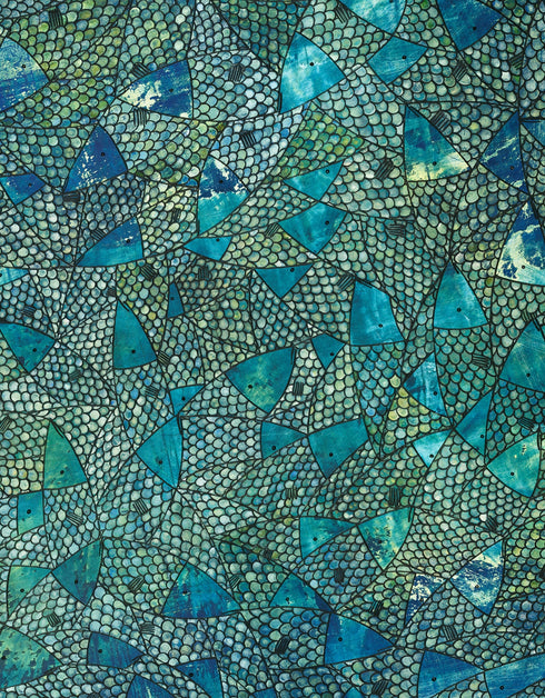 BLUE GREEN SARDINES | framed giclee on canvas print