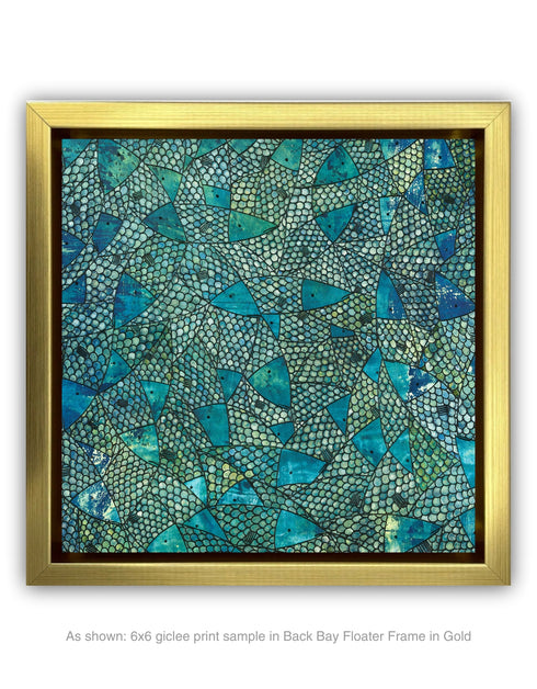 BLUE GREEN SARDINES | framed giclee on canvas print