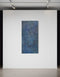 Cobalt Scales by Seth B. Minkin – a 36"x72" oil on canvas featuring intricate metallic scales radiating outward, blending organic growth and geometric rhythm