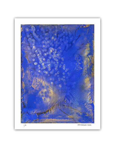Fireflies is a Limited Edition Print by Seth B. Minkin, with enchanting fireflies glowing against a dark background, reflecting a whimsical and warm atmosphere.