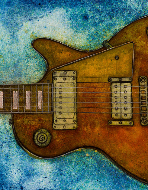 GIBSON LES PAUL CUSTOM | framed giclee on canvas print