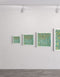 Green Squares is a Limited Edition Print by Seth B. Minkin, with a contemporary grid of varied green squares, showcasing a modern and sophisticated design.