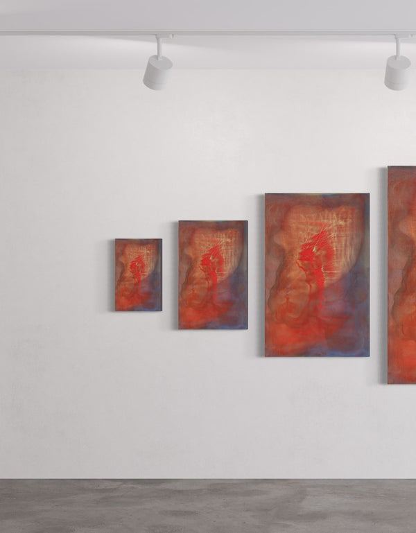 HEARTS ON FIRE | framed giclee on canvas print