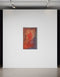 Abstract painting with two hearts in gold and red, symbolizing love's transformative power and intense romance.