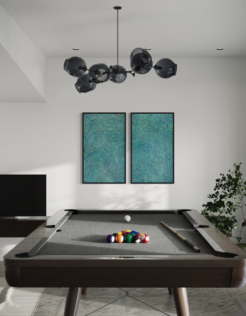 WHITE SCALES DIPTYCH | framed giclee on canvas print