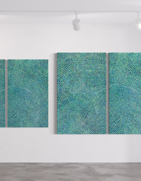 WHITE SCALES DIPTYCH | framed giclee on canvas print
