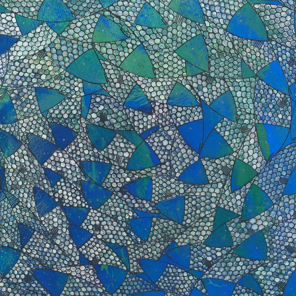 Blue Green Sardines limited edition print by seth b minkin