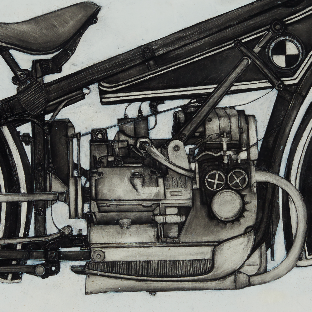 vintage bmw motorcycle limited edition print by seth b minkin