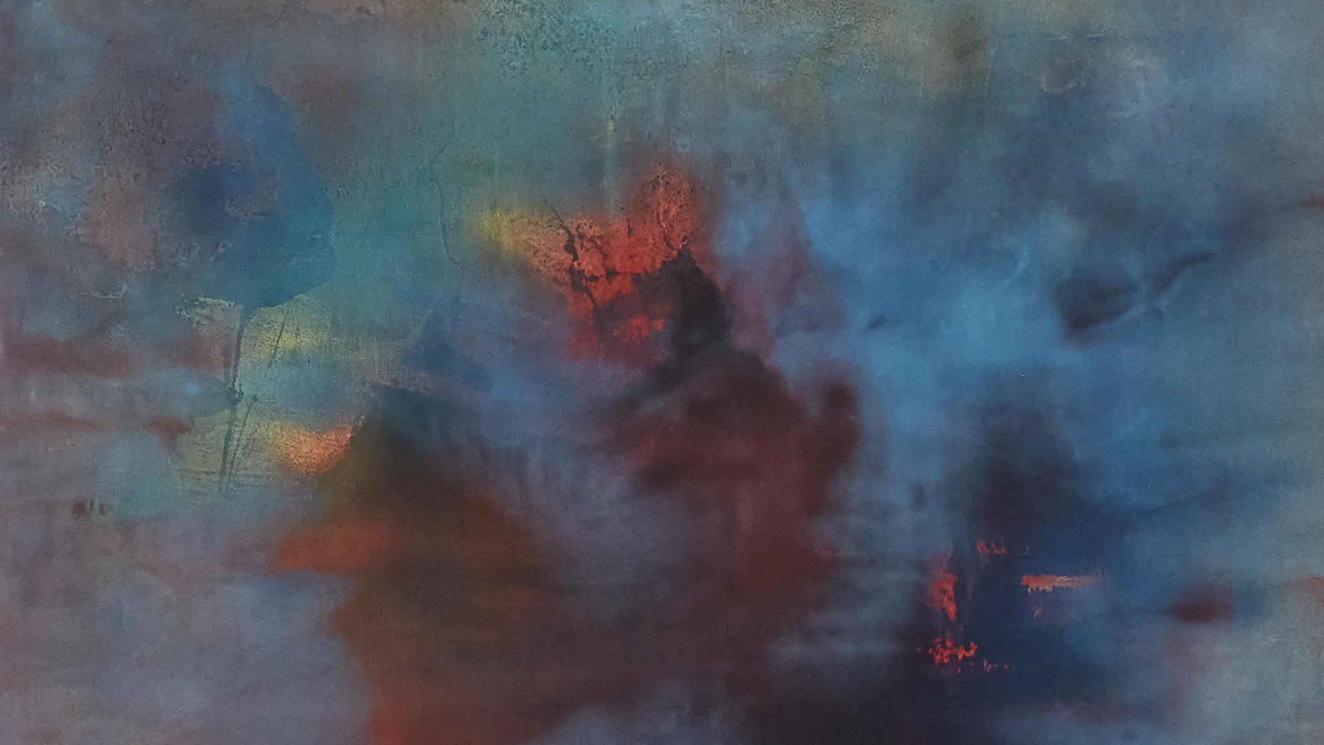 Smoke on Fire, an abstract painting by Seth B Minkin
