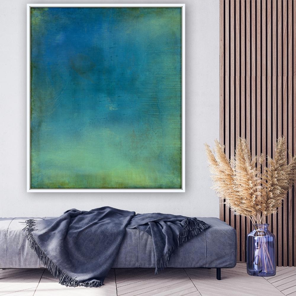 This image features 'Big Blue' an oil on canvas original painting by Seth B Minkin 