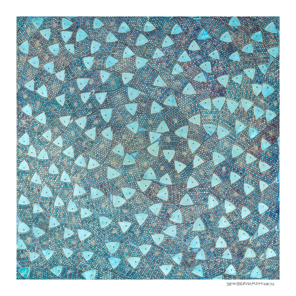 Baby blue sardines limited edition print by Seth B. Minkin