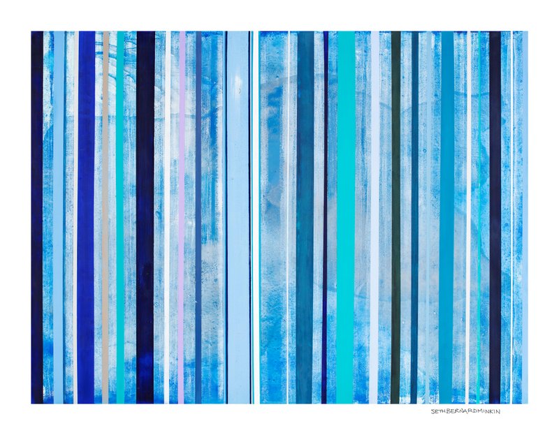 Blue Stripes limited edition print by Seth B. Minkin