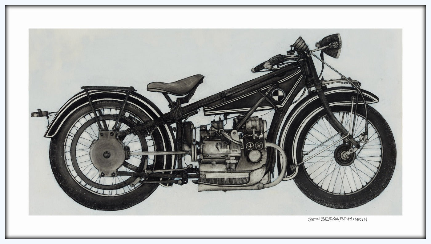 vintage bmw motorcycle limited edition print by seth b minkin