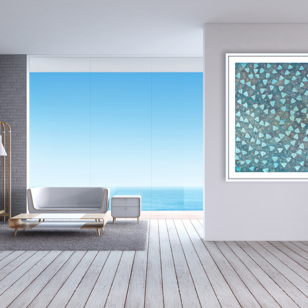 Baby blue sardines limited edition print by Seth B. Minkin