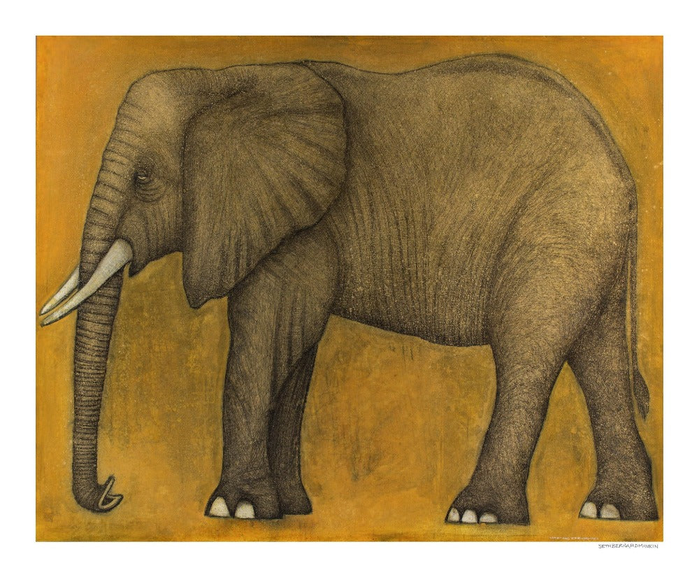 Elephant limited edition print by Seth B. Minkin