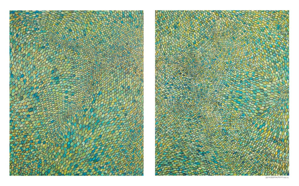 Green Scales diptych limited edition print by Seth B. Minkin