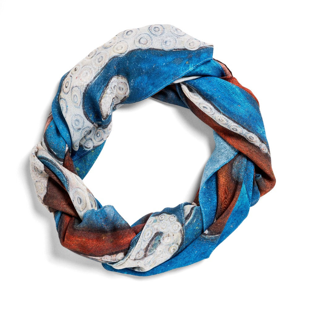 Kracken square modal cashmere scarf by Seth B. Minkin