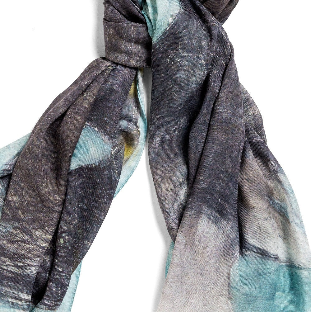 Rhino jumbo oblong modal cashmere scarf by Seth B. Minkin