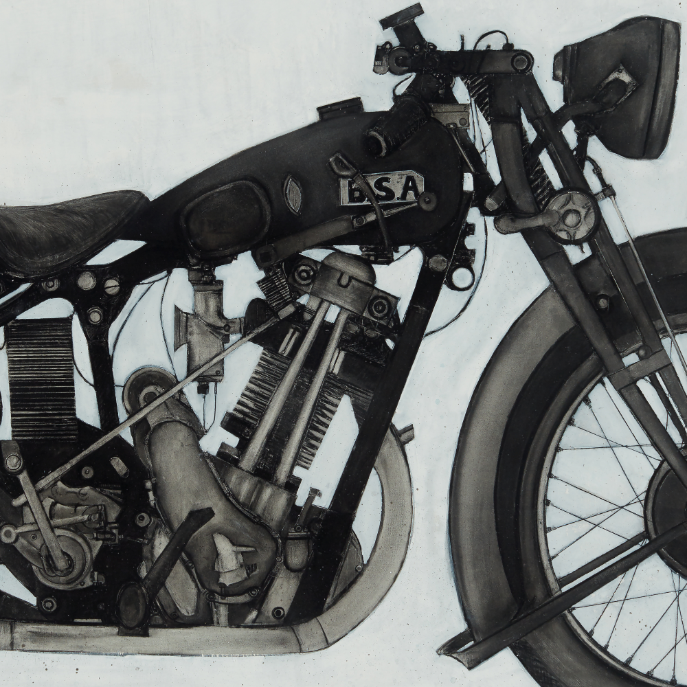 vintage bsa motorcycle limited edition print by seth b minkin